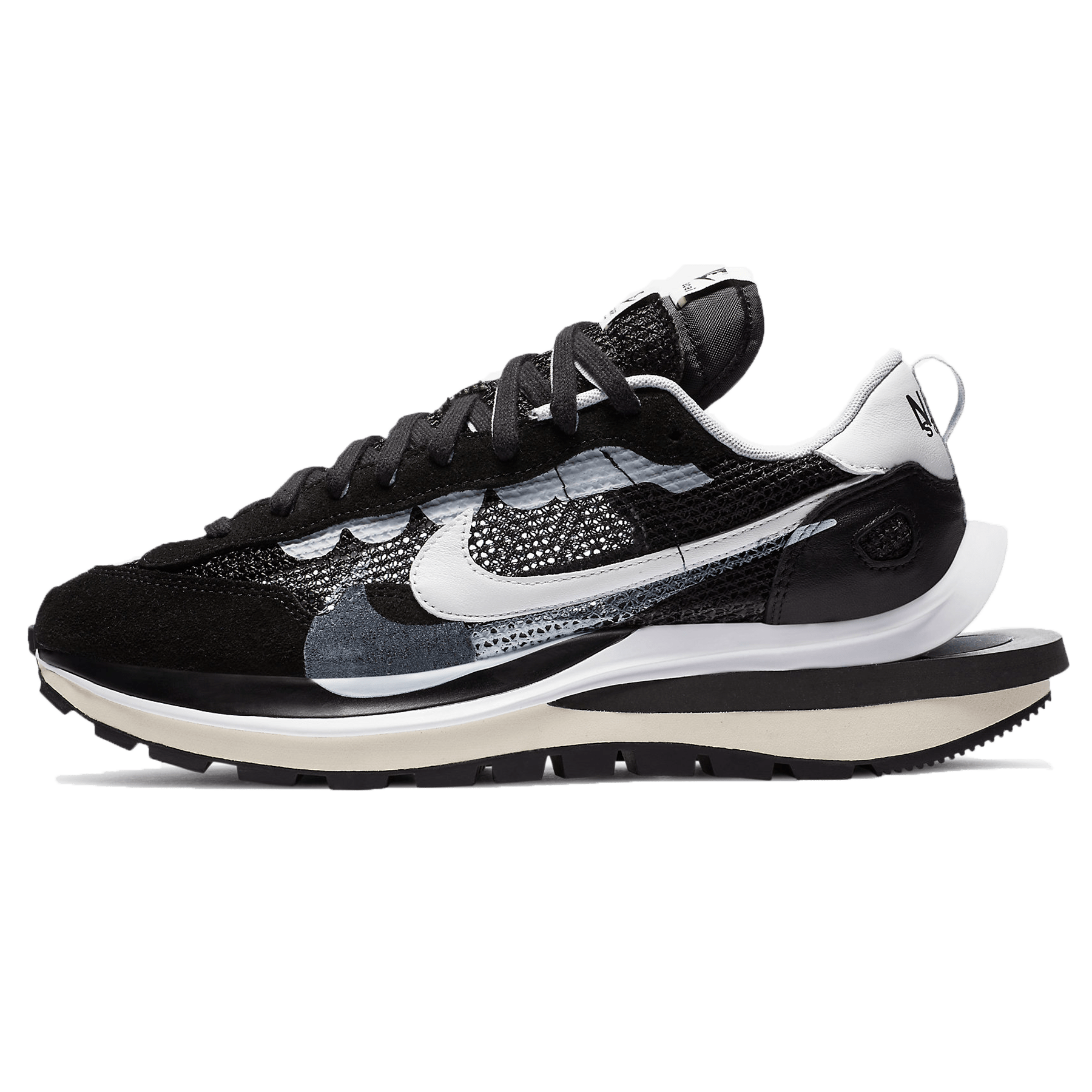 sacai x Nike VaporWaffle Black White Kick Game