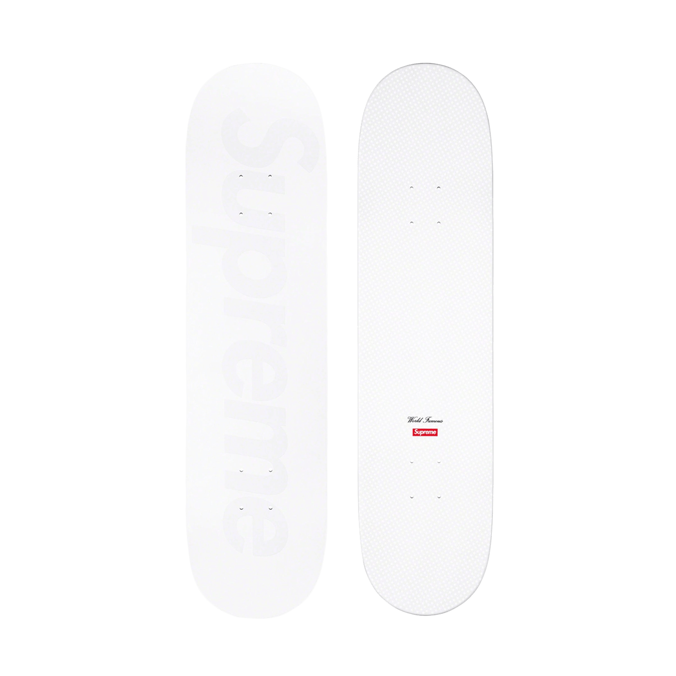 Supreme Tonal Box Logo Skateboard 'White' - Kick Game