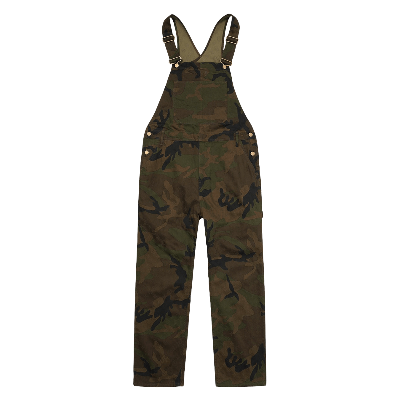 LOUIS VUITTON/SUPREME JACQUARD DENIM OVERALLS, 1A3FDY, CAMO