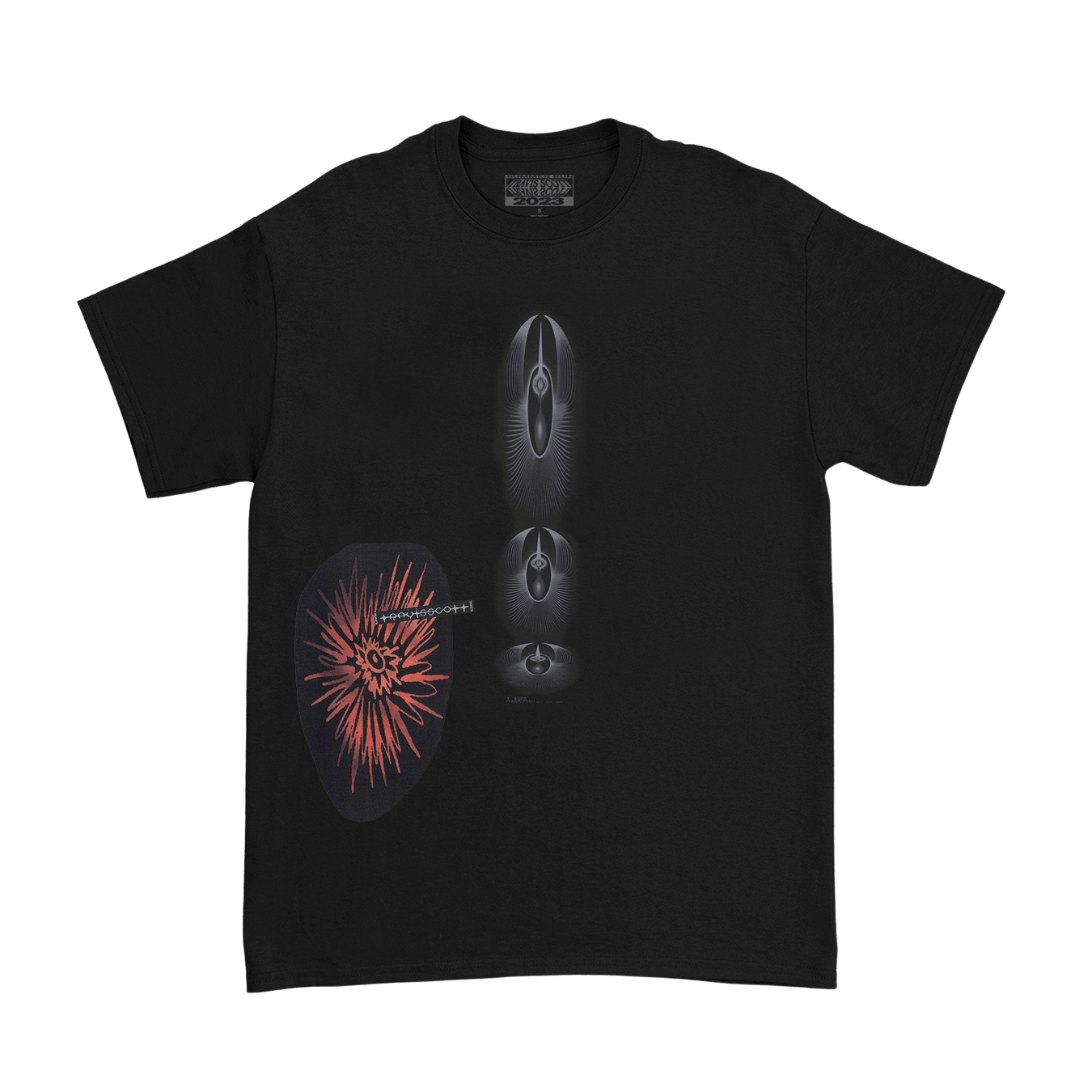 Maglietta Ufficiale Travis Scott – Summer Run 2023 Stockholm – Unisex, 100% Cotone Morbido, Stampa Front/Back, Taglie S-XXL