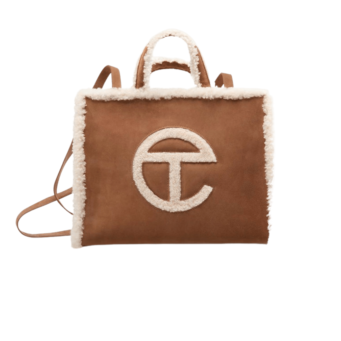 UGG & TELFAR ショルダーバッグ ブラウン Telfar x UGG Shopping Bag Small Chestnut in Shearling - US