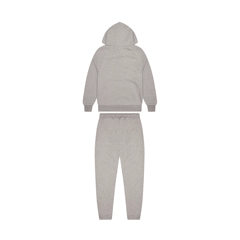 Trapstar Chenille Decoded Hooded Tracksuit- Grey/Light Blue — Kick