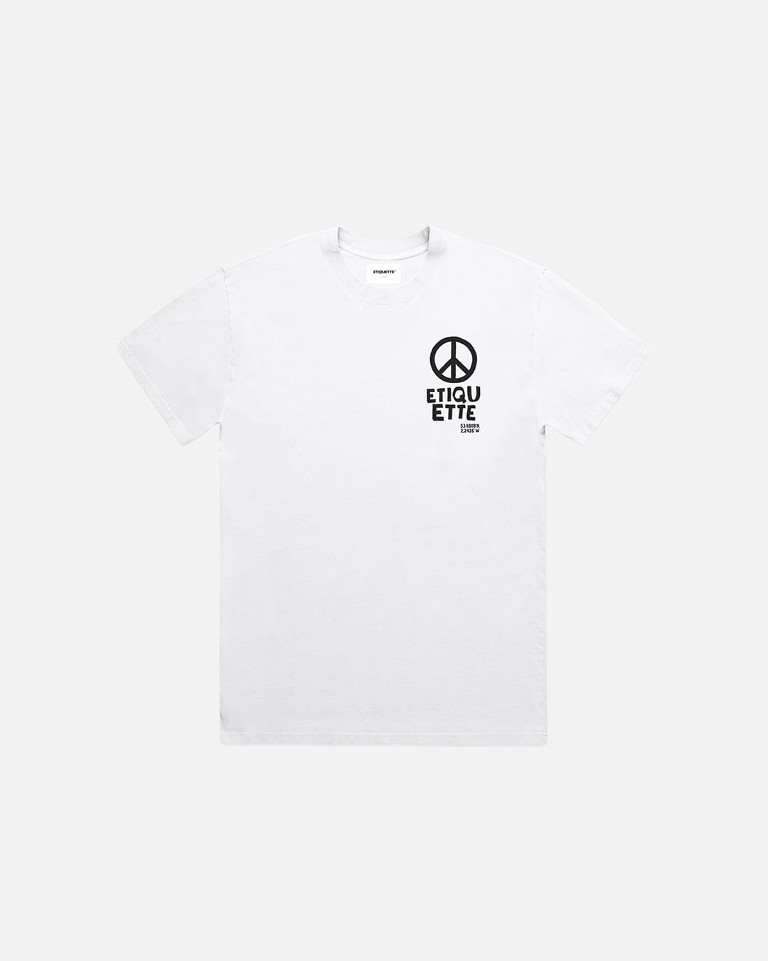 Etiquette PEACE TEE 'WHITE' - Kick Game