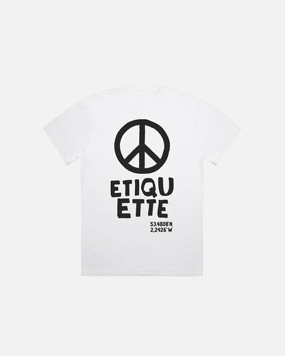 Etiquette PEACE TEE 'WHITE' - Kick Game