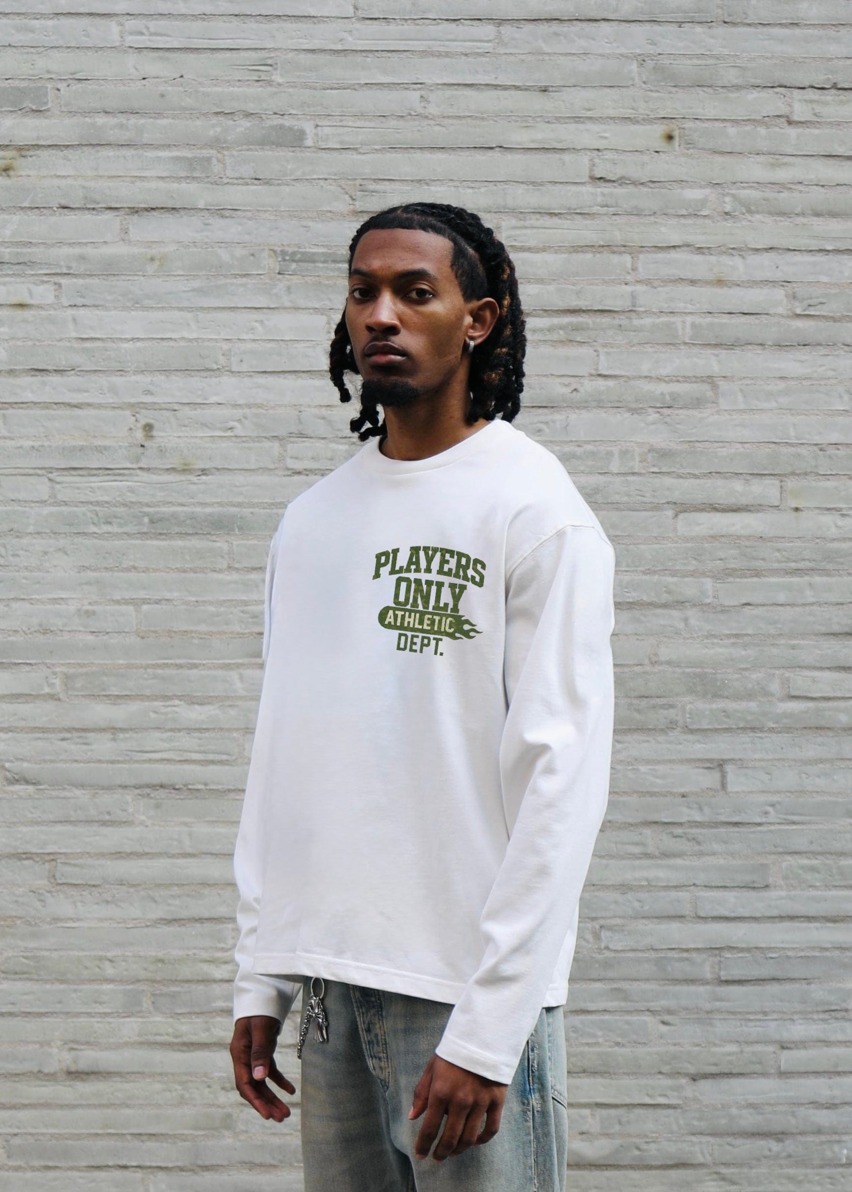 PLAYERS ONLY ECRU CAMO PRINT ATHLETIC DEPT LONG SLEEVE - Kick Game