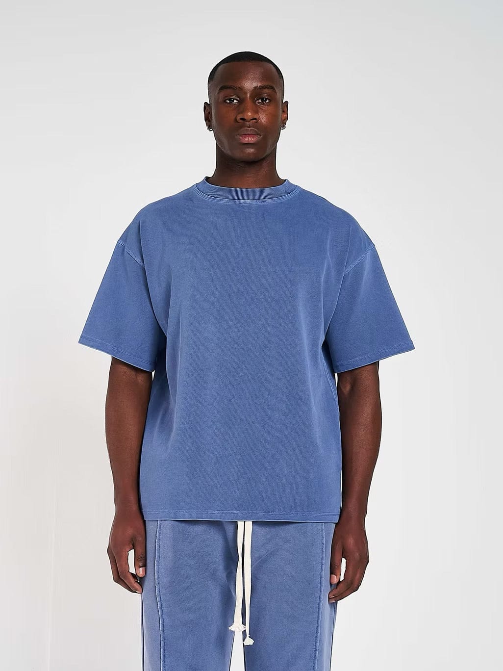 KAIZEN MARKET BLANK HEAVYWEIGHT VINTAGE BLUE TEE - Kick Game