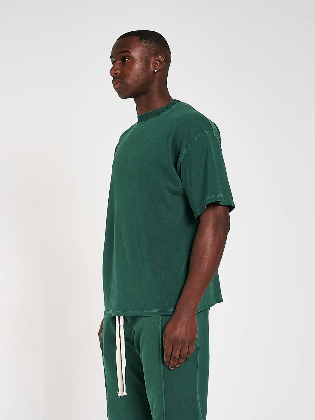 KAIZEN MARKET BLANK HEAVYWEIGHT TEE VINTAGE GREEN - Kick Game