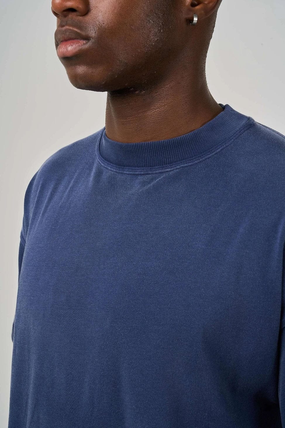 KAIZEN MARKET BLANK HEAVYWEIGHT FADE OUT TEE BLUE - Kick Game