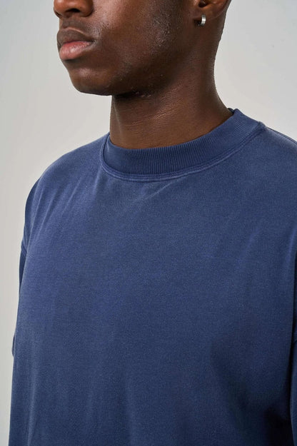 KAIZEN MARKET BLANK HEAVYWEIGHT FADE OUT TEE BLUE - Kick Game