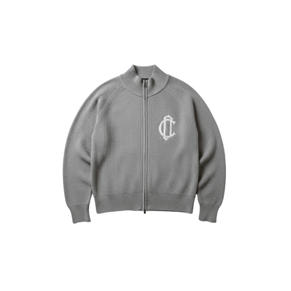 Cardair CD Emblem Knit Track Top - Grey - Kick Game