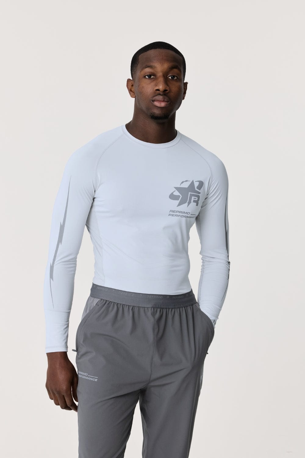 LONG SLEEVE BASE-LAYER - LIGHT GREY - Kick Game
