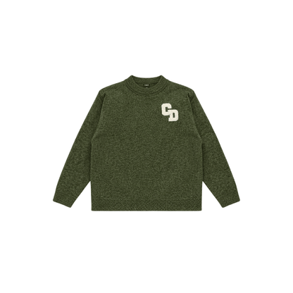 Cardair CD Logo Knit Sweater - Olive - Kick Game