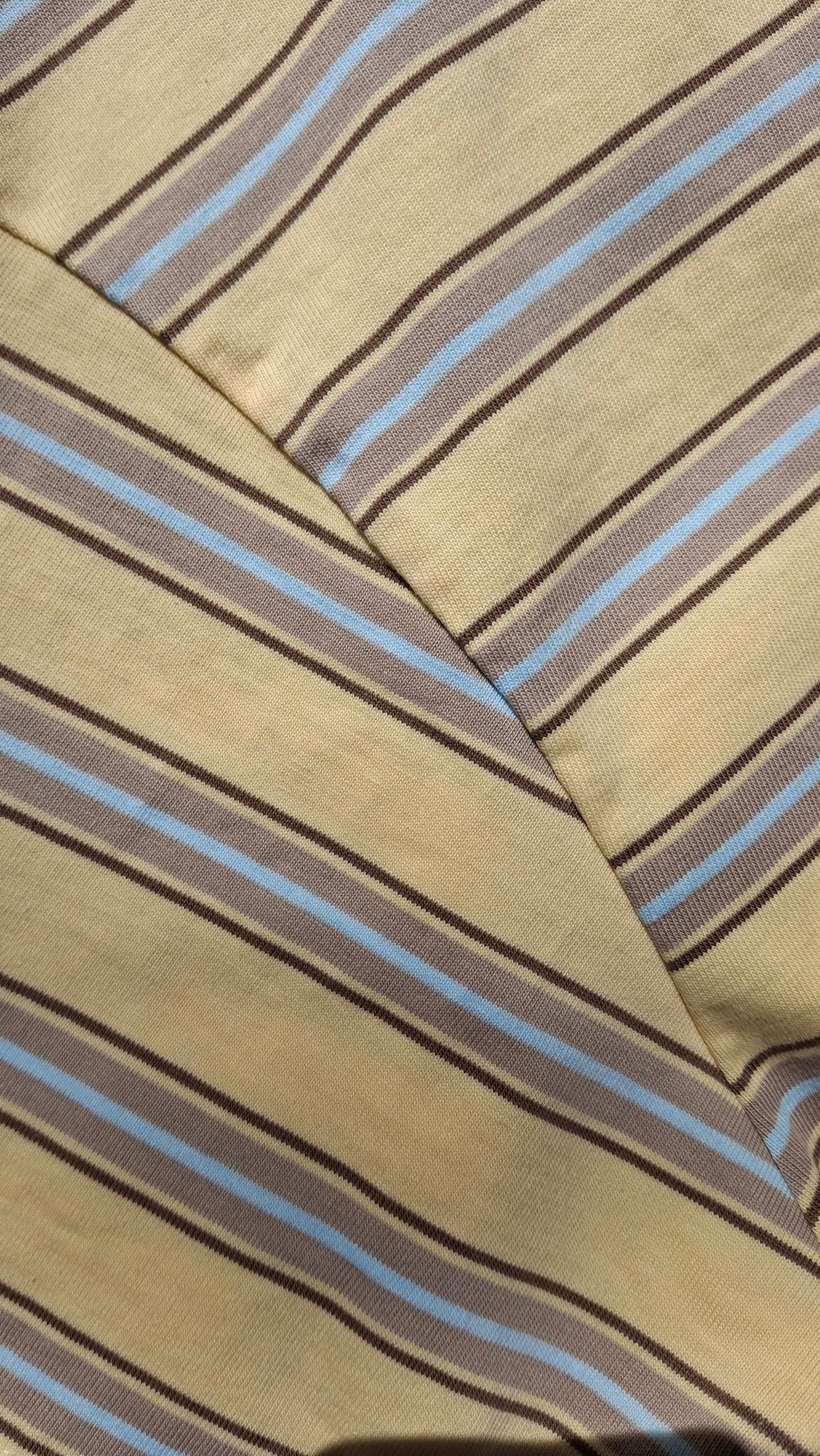 Summit Stripe Short Sleeve T-Shirt 'Yellow' - Kick Game