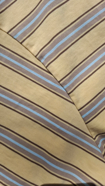 Summit Stripe Short Sleeve T-Shirt 'Yellow' - Kick Game
