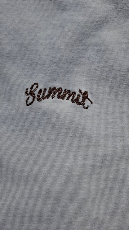 Summit Chainstitch T-Shirt 'Ecru' - Kick Game