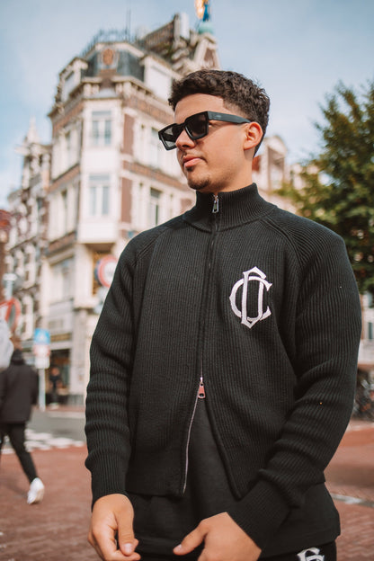 Cardair CD Emblem Knit Track Top - Black - Kick Game