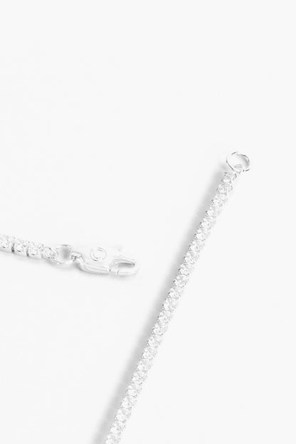 Micro Tennis Bracelet - 2.5mm - White - Kick Game