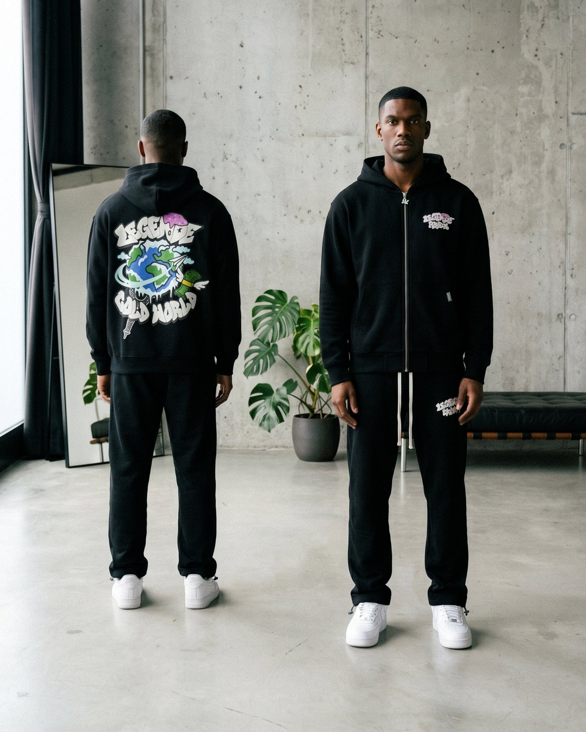 Legende Paris COLD WORLD HOOD - BLACK - Kick Game