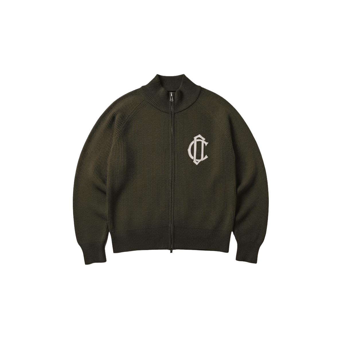 Cardair CD Emblem Knit Track Top - Olive - Kick Game