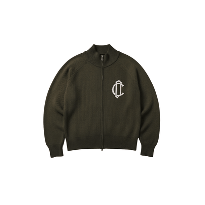 Cardair CD Emblem Knit Track Top - Olive - Kick Game