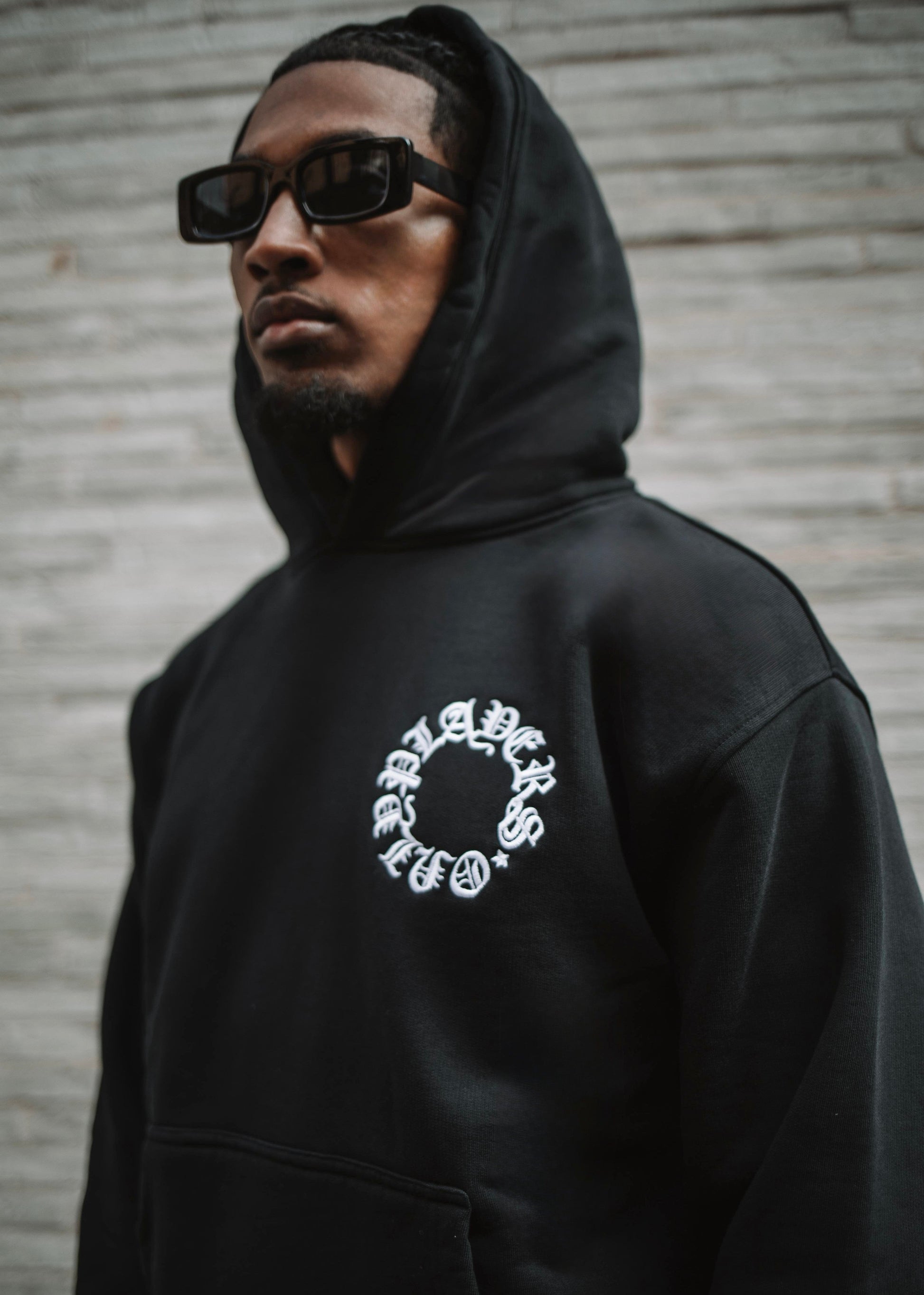 PLAYERS ONLY BLACK EMBROIDERED HOODIE - Kick Game
