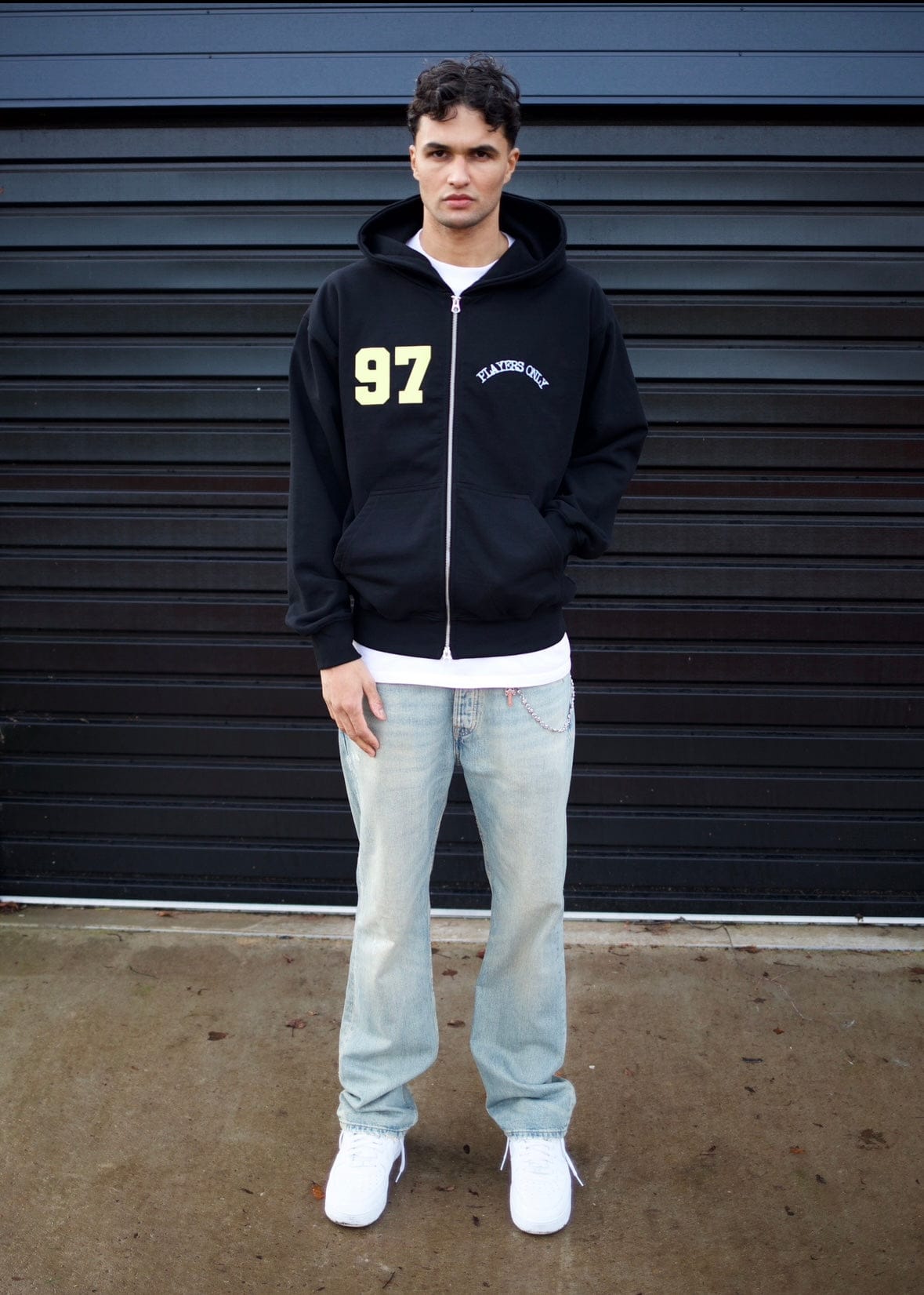 PLAYERS ONLY BLACK JERSEY ZIP HOODIE - Kick Game