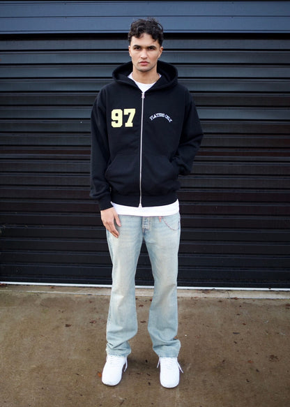 PLAYERS ONLY BLACK JERSEY ZIP HOODIE - Kick Game