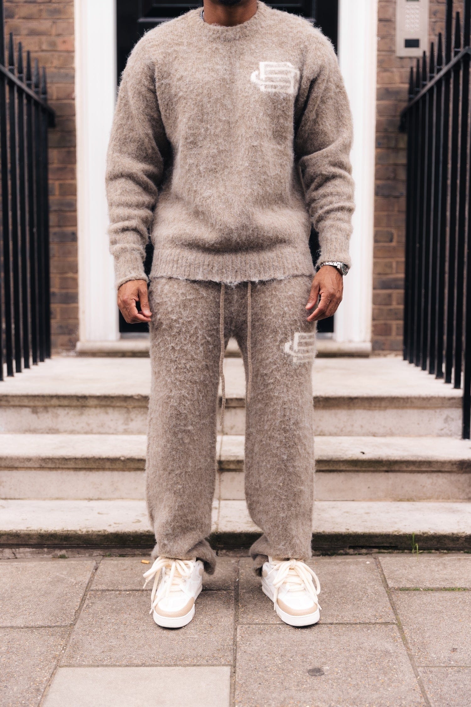 Mohair Knit BC Jogger - Taupe - Kick Game