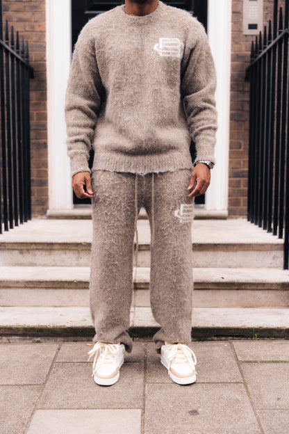 Mohair Knit BC Jogger - Taupe - Kick Game