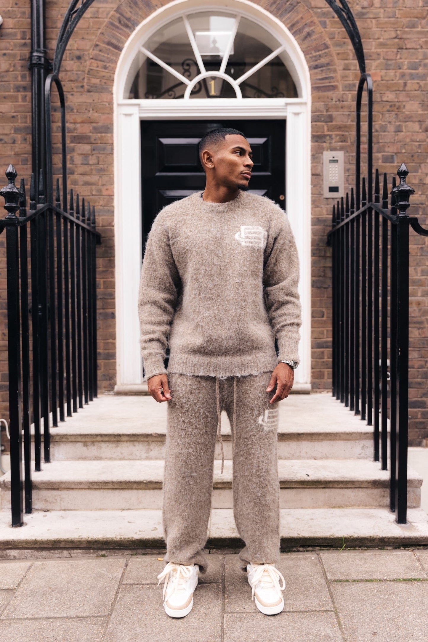 Mohair Knit BC Jogger - Taupe - Kick Game