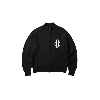 Cardair CD Emblem Knit Track Top - Black - Kick Game