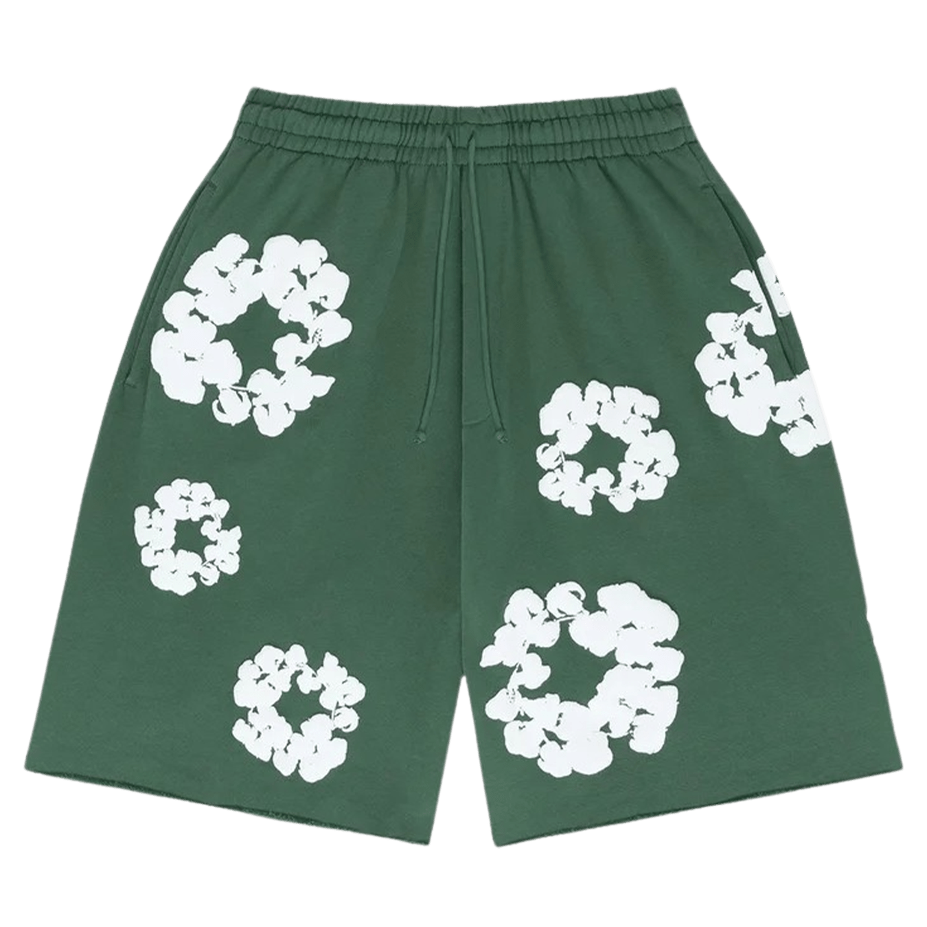 Denim Tears The Cotton Wreath Shorts 'Green' - Kick Game