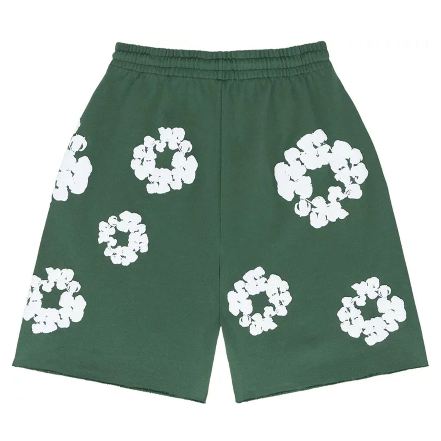 Denim Tears The Cotton Wreath Shorts 'Green' - Kick Game