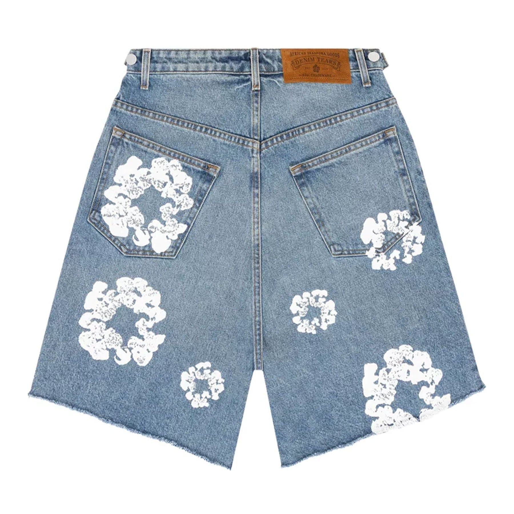 Denim Tears X Levi's Wreath Jean Shorts 'Light Wash' – Kick Game