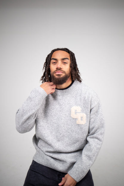 Cardair CD Logo Knit Sweater - Grey - Kick Game