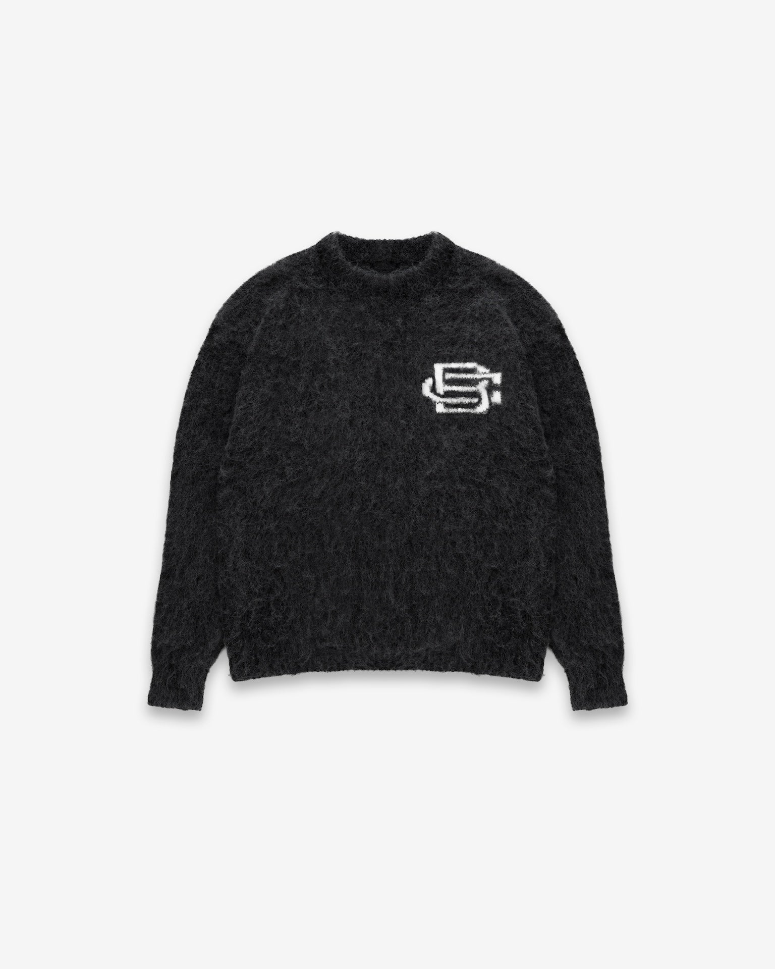 Mohair Knit BC Jumper - Black - Kick Game