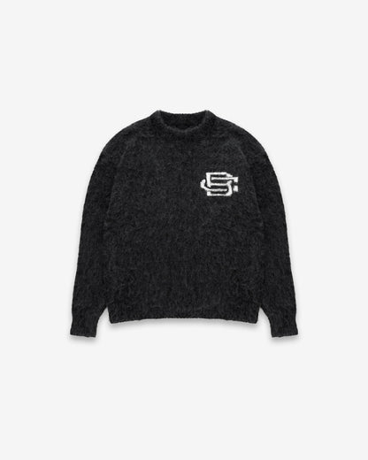Mohair Knit BC Jumper - Black - Kick Game