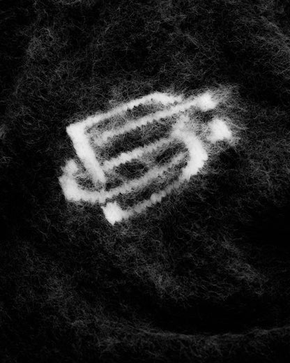 Mohair Knit BC Jumper - Black - Kick Game
