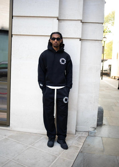 PLAYERS ONLY BLACK EMBROIDERED SWEATPANTS - Kick Game