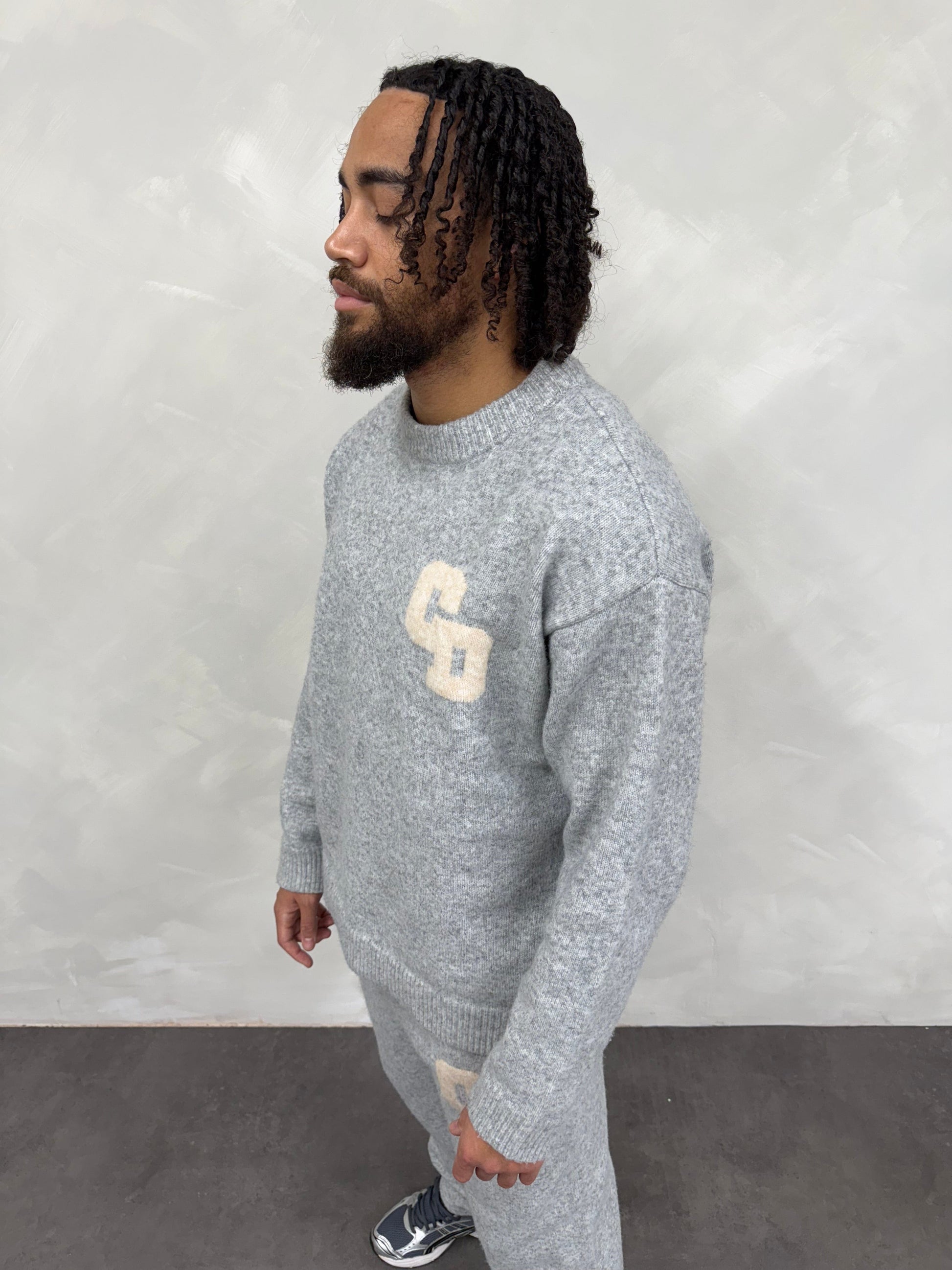 Cardair CD Logo Knit Sweater - Grey - Kick Game