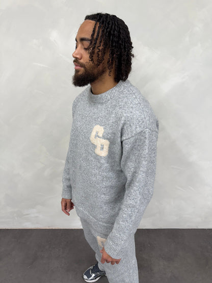 Cardair CD Logo Knit Sweater - Grey - Kick Game