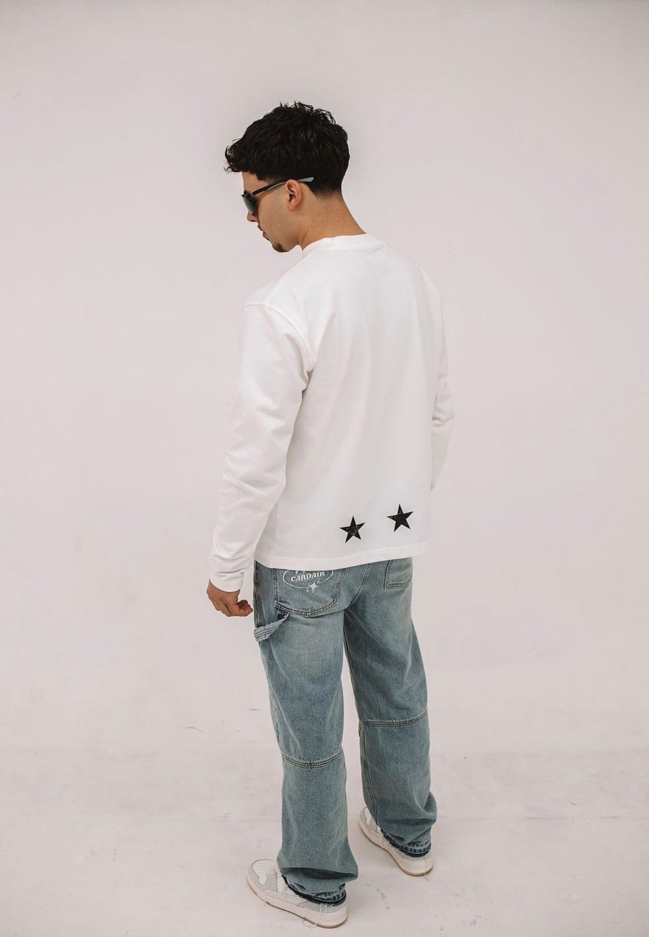 Cardair CD Star Long Sleve T Shirt - White - Kick Game
