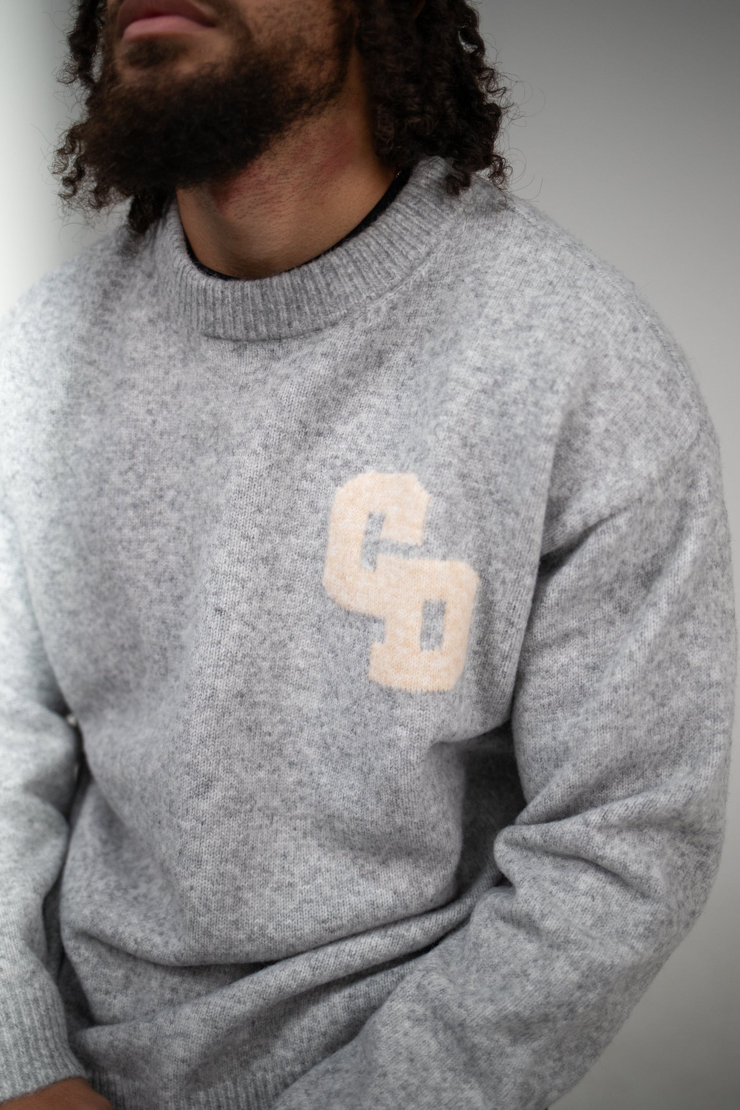 Cardair CD Logo Knit Sweater - Grey - Kick Game