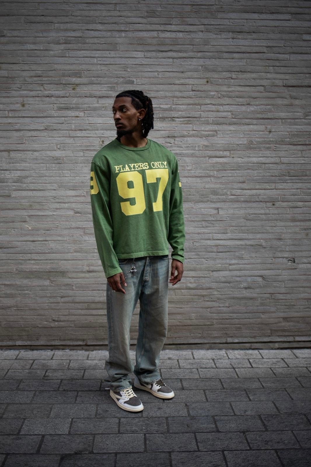 PLAYERS ONLY WASHED GREEN JERSEY LONG SLEEVE - Kick Game