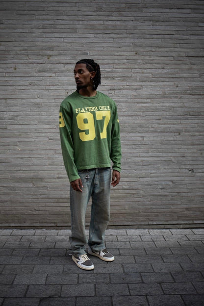 PLAYERS ONLY WASHED GREEN JERSEY LONG SLEEVE - Kick Game