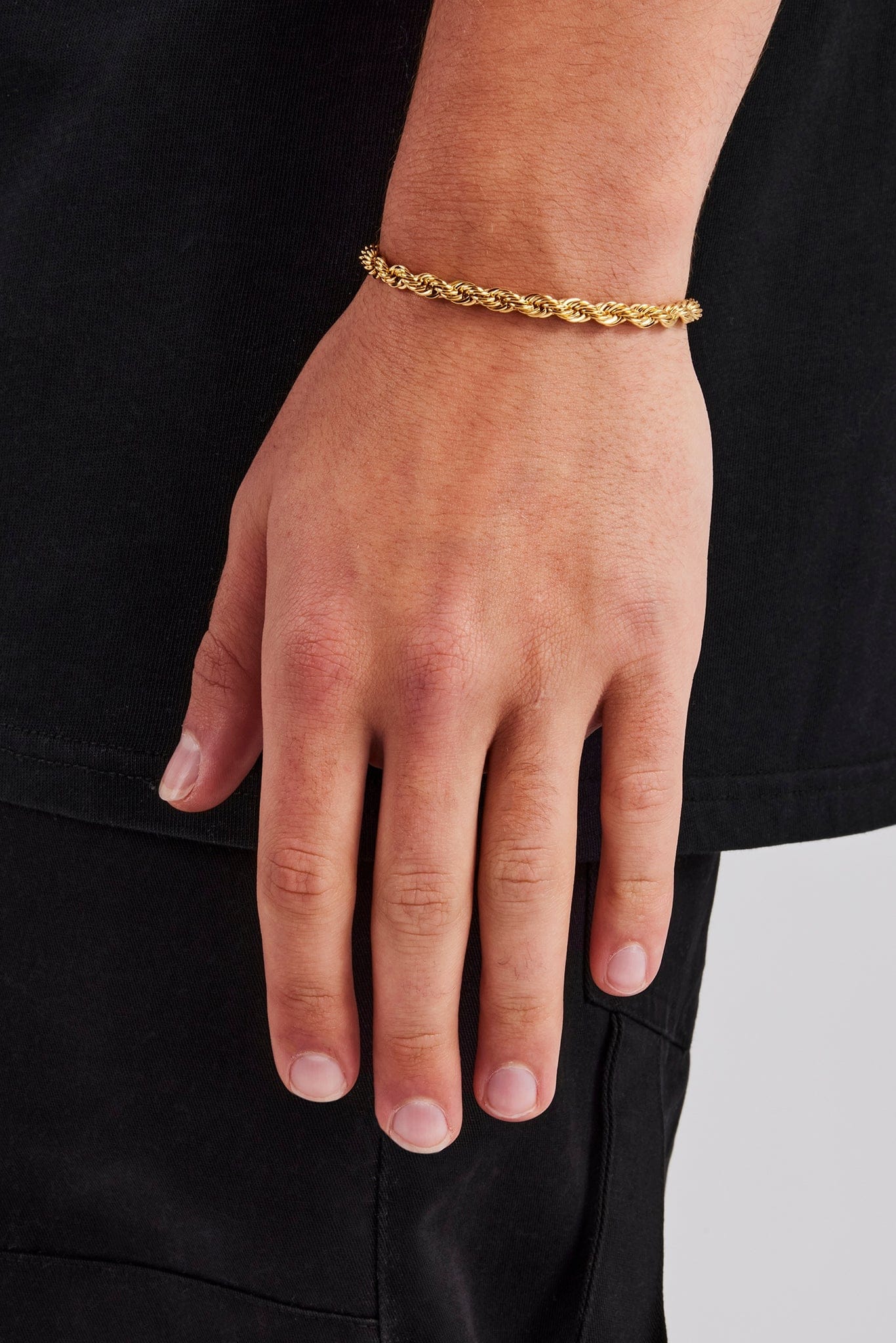 5mm Rope Bracelet - Gold - Kick Game
