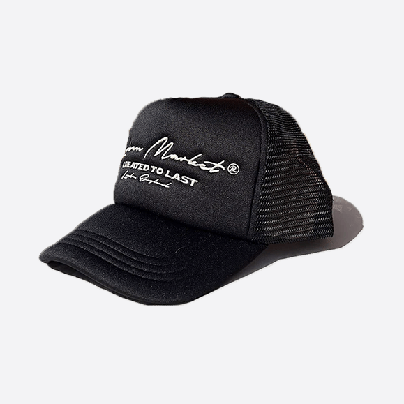 KAIZEN MARKET AUTOGRAPH TRUCKER HAT BLACK - Kick Game
