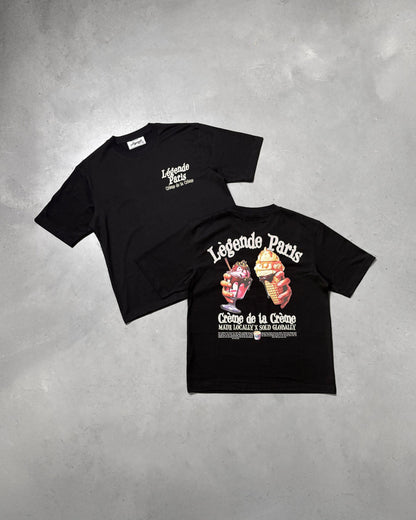 CREME DE LA CREME T-SHIRT - BLACK - Kick Game