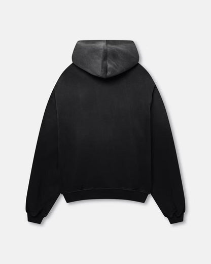 KAIZEN MARKET BLANK HEAVYWEIGHT FADE OUT HOODIE BLACK - Kick Game