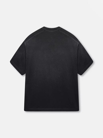 KAIZEN MARKET BLANK HEAVYWEIGHT FADE OUT TEE BLACK - Kick Game